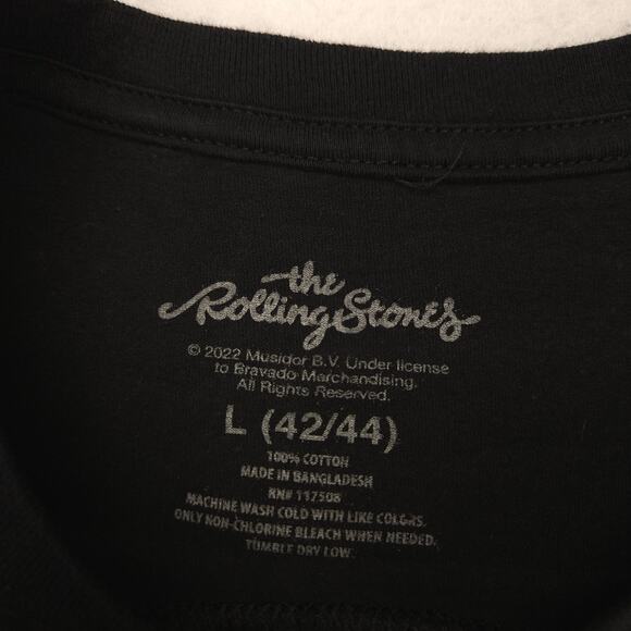 Rolling Stones Band Graphic Short Sleeve T Shirt Womens Size Large L Black - Picture 3 of 9